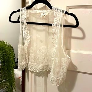 Vintage Tops, Size S, White lace